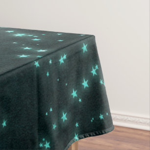 Toalha De Mesa Mystic Twilight Stars Brilho verde-claro profund