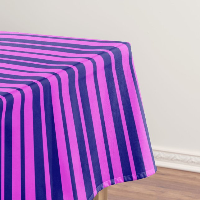 Toalha De Mesa Na moda azul roxo Design de padrão de faixa (Criador carregado)