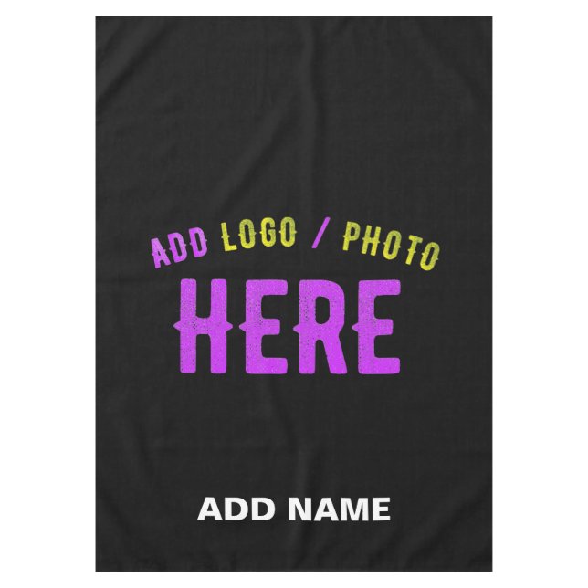 TOALHA DE MESA NA MODA MODERNO PERSONALIZÁVEL NEGRO VERIFICADO CO (Frente)