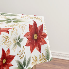 Toalha De Mesa Na moda Poinsettia Floral Flower Natal