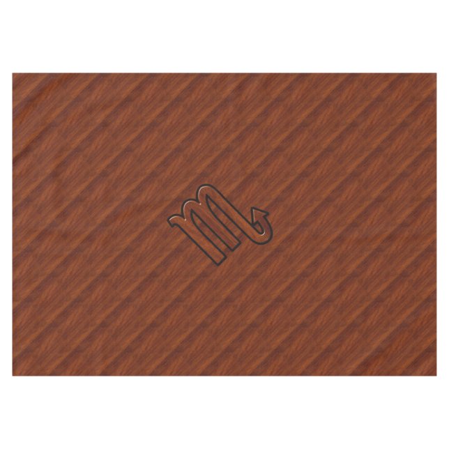 Toalha De Mesa Na moda Scorpio Zodiac Símbolo em Mahogany (Frente (Horizontal))