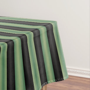 Toalha De Mesa Na moda Vintage Olive Sage Green Black 3D Striped