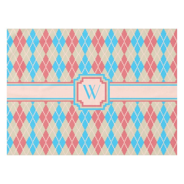 Toalha De Mesa Na Praia Argyle Tablecloth (Frente (Horizontal))