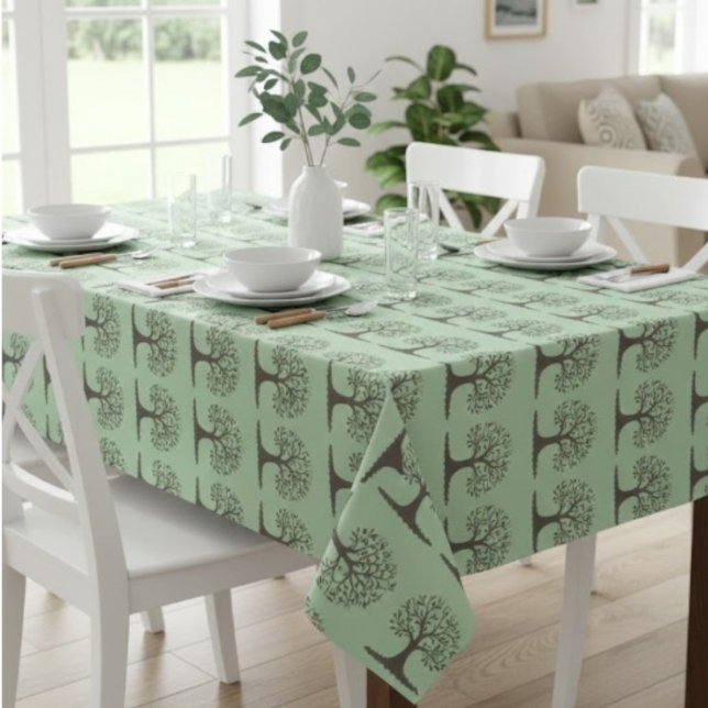 Toalha De Mesa 🌳 Nappe de Table Arbre de Vie Vert Pâle et Nature (Criador carregado)