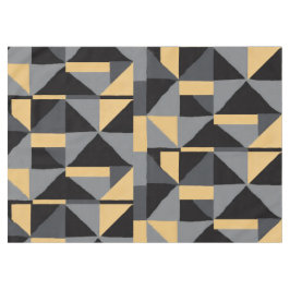 Toalha De Mesa Nappe Géométrique Noire, Grise et Or