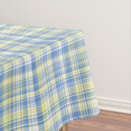 Toalha De Mesa Nappe lignes et carreaux bleus et jaunes