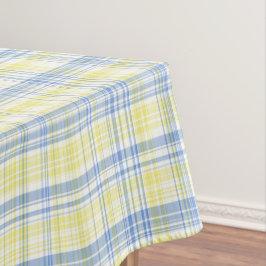 Toalha De Mesa Nappe lignes et carreaux bleus et jaunes