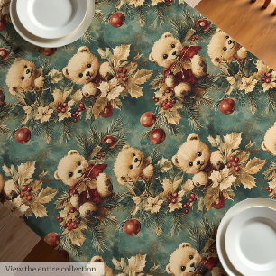 Toalha De Mesa Natais vintages bonitos ursos