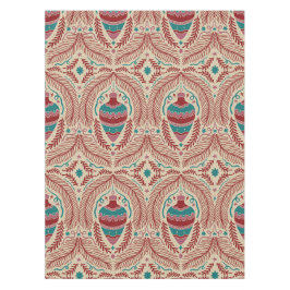 Toalha De Mesa Natais vintages Elegante Vermelho Teal Floral