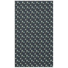 Toalha De Mesa Natal azul e Dourado da meia-noite