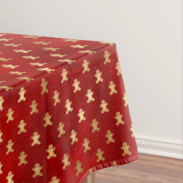 Toalha De Mesa Natal do Gingerpão Vermelho Dourado Elegante