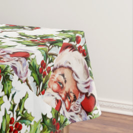 Toalha De Mesa Natal do pai do vintage de Papai Noel