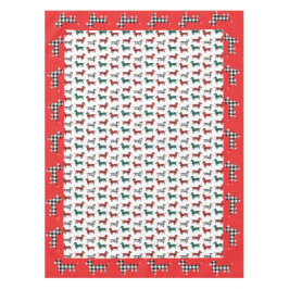 Toalha De Mesa Natal do Red Flannel Dachshund Doxie