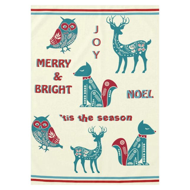 Toalha De Mesa Natal escandinavo   (Frente)