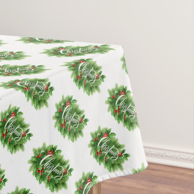 Toalha De Mesa Natal Holly (Posição Original)