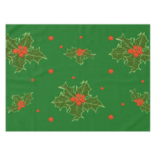 Toalha De Mesa Natal Holly Red Berries
