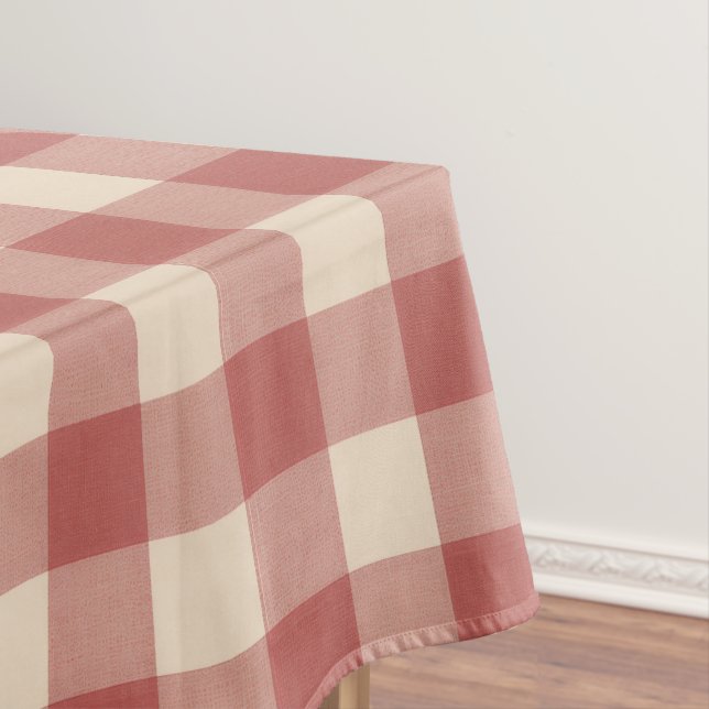 Toalha De Mesa Natal Moderno Rustic Red Gingham (Posição Original)