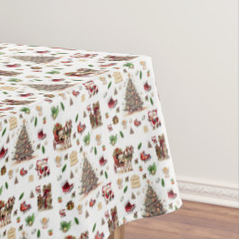 Toalha de mesa Natal Papai Noel Clássico Vintage