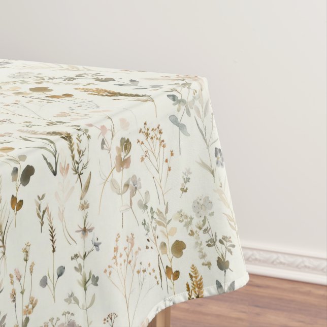 Toalha De Mesa Natal Rustic Botanical Wildflower (Posição Original)