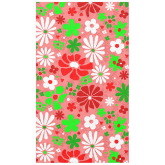 Toalha De Mesa natal vintage groovy anos 1960 flores neve
