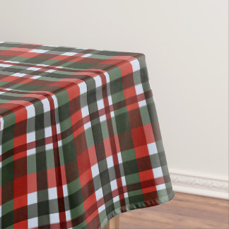 Toalha De Mesa Natal Xadrez Vermelho e Verde