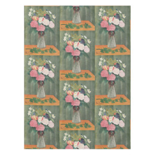 Toalha De Mesa Natureza-morta Floral Rosa Vintage de Henri Rousse