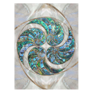Toalha De Mesa Nautilus Shell - Abalone e Pérola