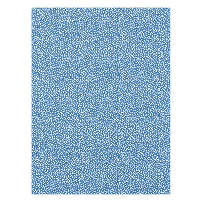 Toalha De Mesa Nebulas Azul com Tablete de Pontos Brancos de Neve (Frente)
