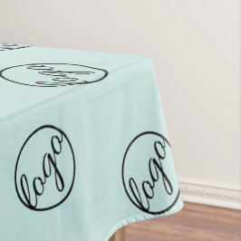 Toalha De Mesa Negócios de Logotipo Turquoise Personalizada