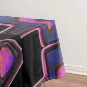 Toalha De Mesa Néon-arco-íris escuro Hanukkah dreidel