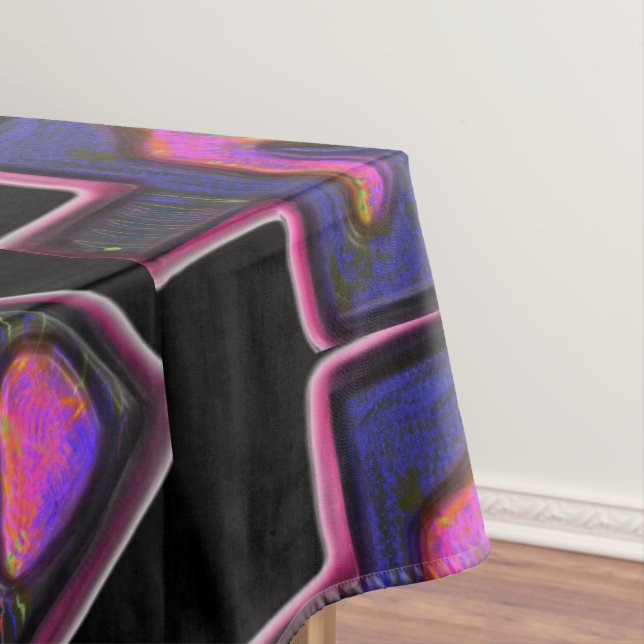 Toalha De Mesa Néon-arco-íris escuro Hanukkah dreidel (Posição Original)