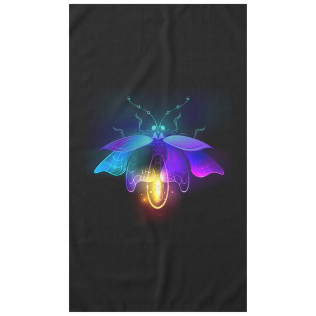 Toalha De Mesa Neon Firefly a preto (Frente)