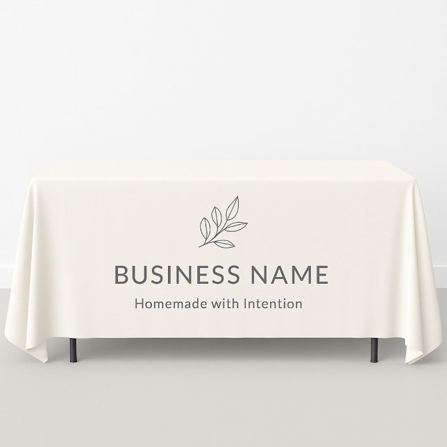 Toalha De Mesa Neutral Botanical Logo Display Minimalist  (Criador carregado)