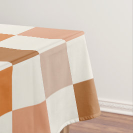 Toalha De Mesa Neutral Retro Fall Checkered