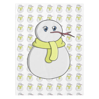 Toalha De Mesa Neve vestindo um cachecol amarelo