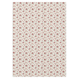 Toalha De Mesa Noiva Floral Creme Vermelho Chic Bonito