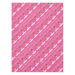 Toalha De Mesa Nome de família personalizado da rena Natal