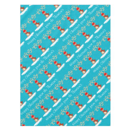 Toalha De Mesa Nome de família personalizado do Natal feliz da