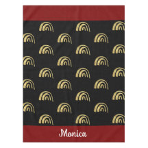Nome personalizado dourado arco-íris e preto