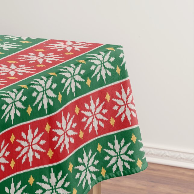 Toalha De Mesa Nordic Noel Tricô (Posição Original)