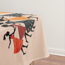 Toalha De Mesa Nove Senhoras Dançando Estêncil de Recorte Estilo