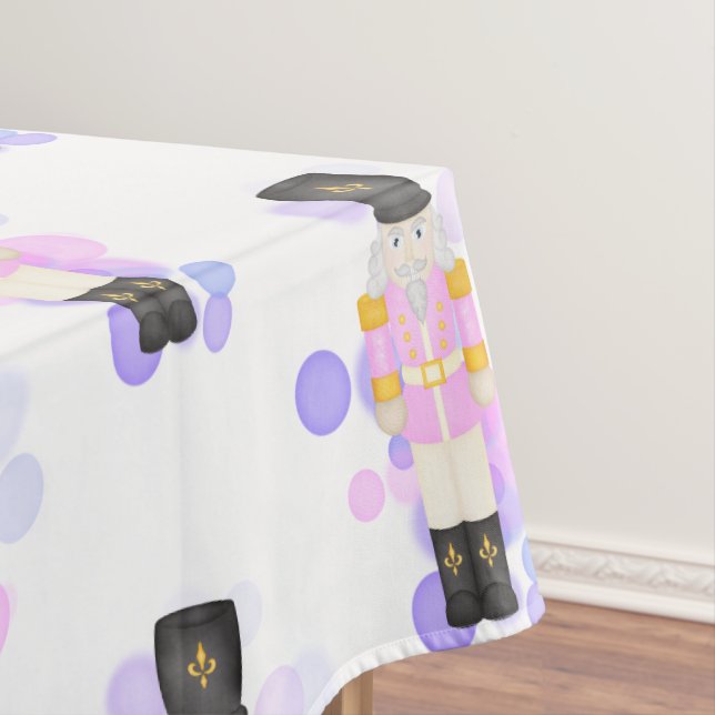 Toalha De Mesa Noz-craque de Natal tradicional, rosa e lilás (Posição Original)