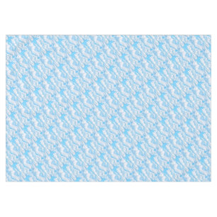 Toalha De Mesa Nuvens ensolaradas felizes Fundo azul