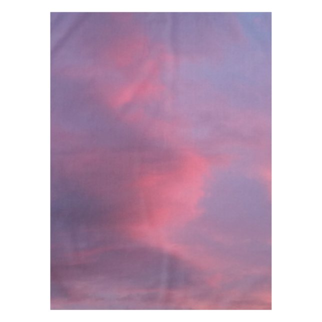 Toalha De Mesa Nuvens Rosa Azul (Frente)