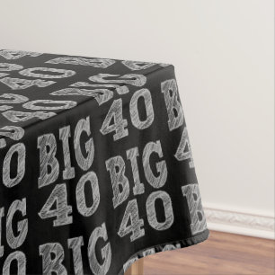 Toalha De Mesa O BIG 40 Quarenta Décimo Aniversário 40º