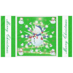 Toalha De Mesa O boneco de neve Glittery do Natal -