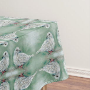 Toalha De Mesa O branco mergulhou no Natal do pinho
