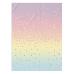 Toalha De Mesa O confete cor-de-rosa elegante do brilho do ouro