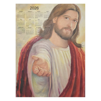 Toalha De Mesa O Convite Divino: Jesus Calendário 2026