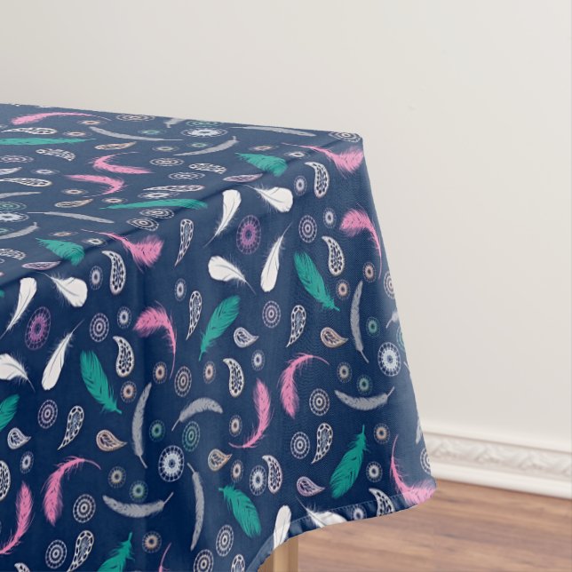 Toalha De Mesa o estilo do boho empluma-se o teste padrão (Posição Original)
